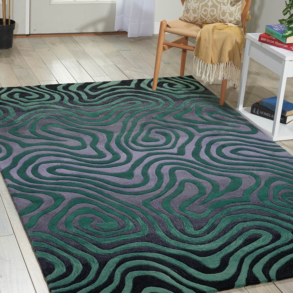 Contour Rugs CON24 Smoke Teal